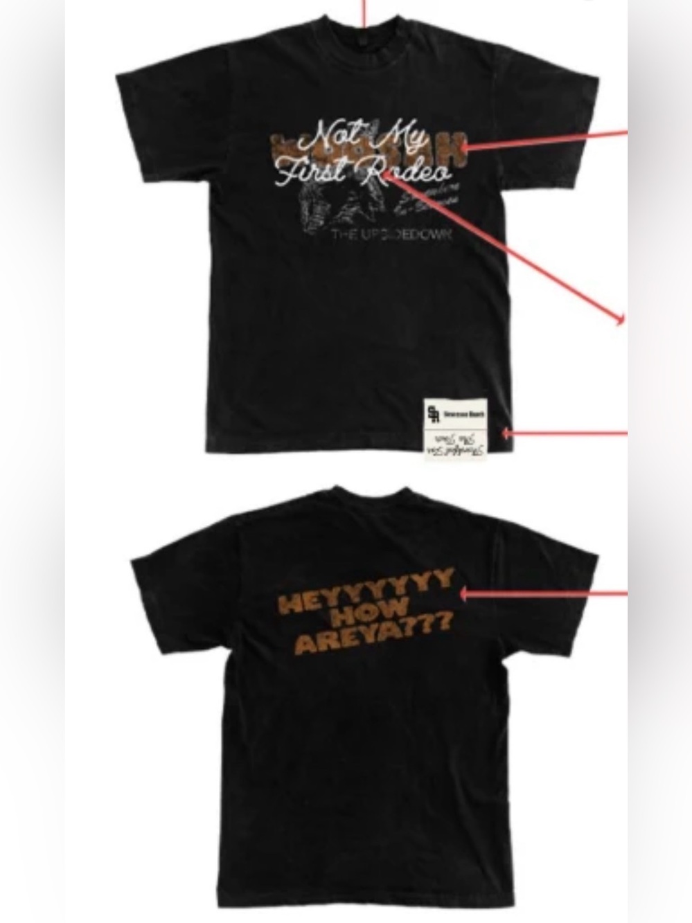 Stevenson Ranch x Upsidedown Tour Pt.2 "Woosah" Tee (Black)